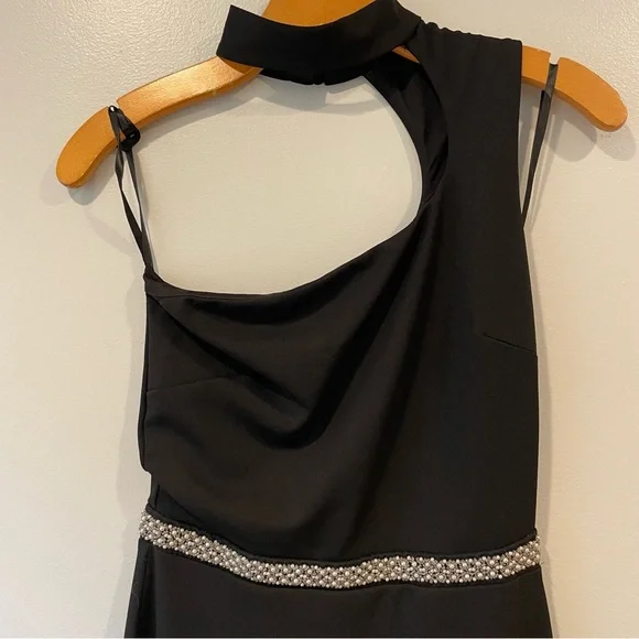 NWT Windsor Black One Shoulder long Dress - Picture 3 of 11